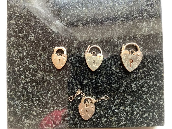 New 9ct Gold And Silver Padlocks