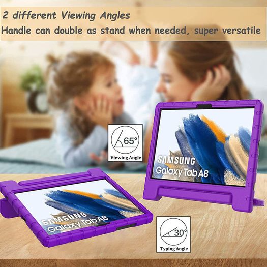For Samsung Galaxy Tab A8 10.5 2021 Case Kids Shockproof Tablet Smart Cover EVA New Purple - FHT15SMTK1