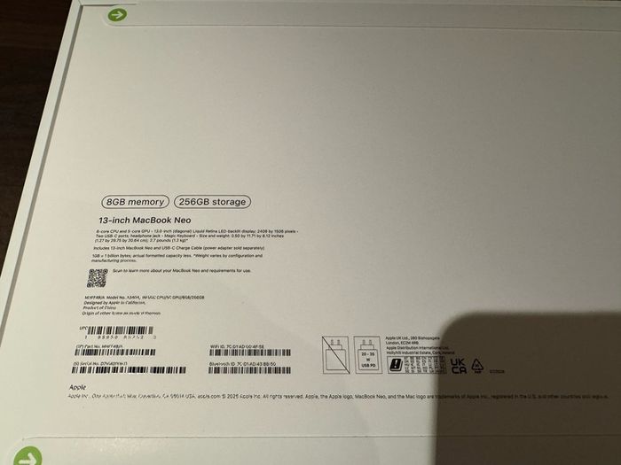 Macbook Neo , 8Gb + 256 Gb , 2026 -Brand New