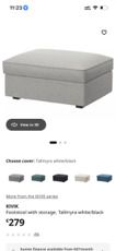 IKEA KIVIK Footstool with Storage