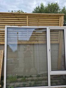 PVC cream triple glazed window