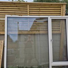 PVC cream triple glazed window