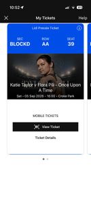 Katie Taylor Pitch Tickets x2