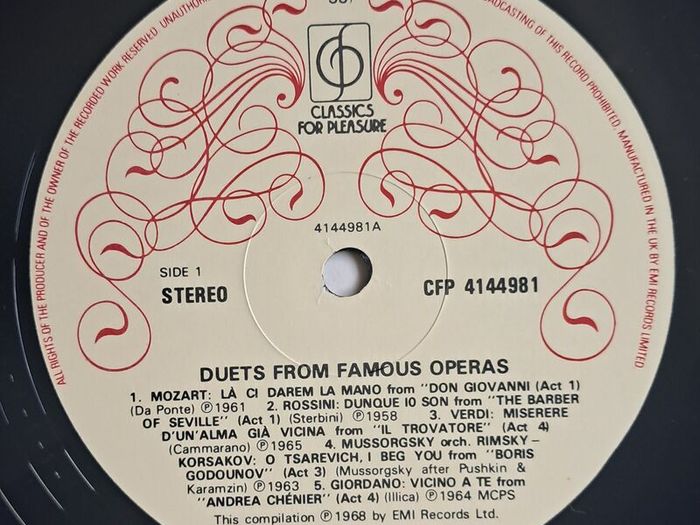 Duets From Famous Operas