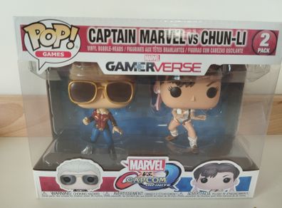 Funko Pop Captain Marvel vs Chun Li 2Pack