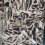 Wallis Ladies Knee-length Black and Beige Animal-print Dress with gathered side tie. Image 4