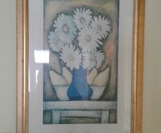 Vintage Gilt-Framed Glass-Fronted Floral Print.