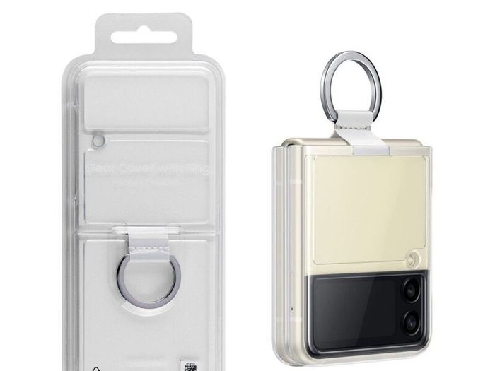 Original Samsung Z Flip 3 Samsung Galaxy Z Flip3 5G Clear Cover with Ring