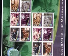 2000 Ireland Celebrating the Millennium Commemorative Stamp Series 3 Discoveries Sheet Fine CDS Used Fine Used with Dublin cancel of 29th February 2000 (First day of issue) on envelope extract