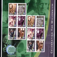 2000 Ireland Celebrating the Millennium Commemorative Stamp Series 3 Discoveries Sheet Fine CDS Used Fine Used with Dublin cancel of 29th February 2000 (First day of issue) on envelope extract