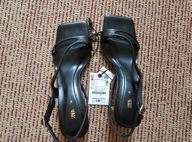 Brand New Leather Zara Sandals