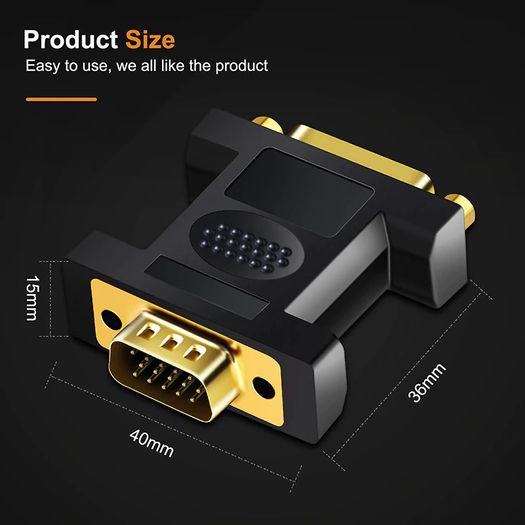 Cabletime DVI (Female) to VGA (Male) Gold-Plated Converter Adapter (Brand New/Warranty)