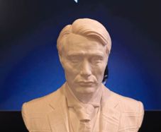 3D Printed Mad Mikkelsen as Dr. Hannibal Lecter