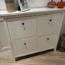 Slim white shoe cabinet Image 2