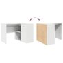 Corner Desk with Drawer White 102 x 50 x 75 cm Image 7