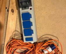 Portable 230v mains unit for camping