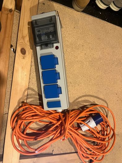 Portable 230v mains unit for camping