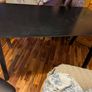 Black glass-topped office desk Image 3