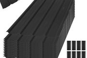 12 x Trapezoidal Sheet 7 m, 110 x 45 cm, Metal Galvanised Rust Resistant Weatherproof Profile Sheet Roof Sheet Corrugated Sheet Roof Panels Tool Shed Carport (BLACK-12 Pieces)