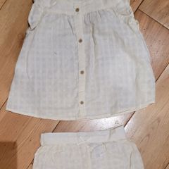 Broderie Anglaise Cream Top & Pants Set Age 9-12 Months
