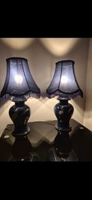 Japanese cobalt lamps x2