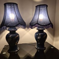 Japanese cobalt lamps x2