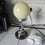 Heavy Rare Original 1930s Art Deco mirror chrome Dolphin globe Table lamp Image 2