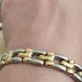 Two-tone metal bracelet. Image 2
