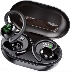 Wireless Earbud Running Headphones, Bluetooth 5.1 Sports Headphones In-Ear with Wireless Earphones Immersive Sound, Bluetooth Earbud IP7 Waterproof, Noise Cancelling, Dual LED Display, 48Hrs Playtime