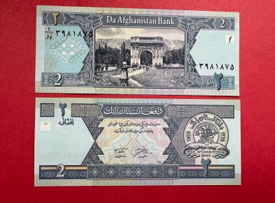 Afghanistan  2 Afghanis  2002. Pick 65a.  ( Uncirculated )