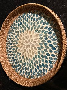 Large Ratan Round Tray