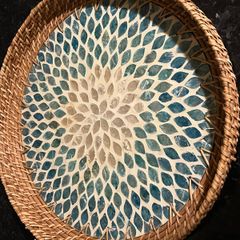 Large Ratan Round Tray