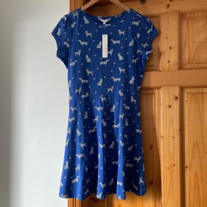 Red Herring dog lover blue mix light dress size 10