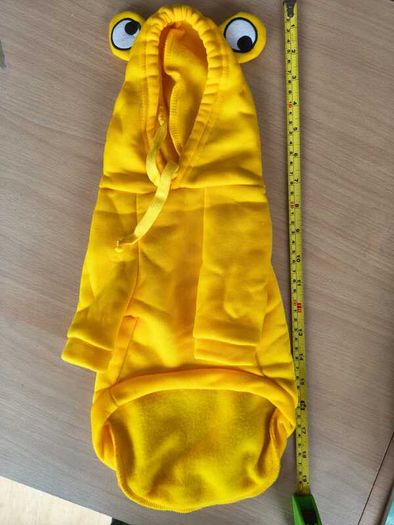 Small Dog or Cat Jumper - Yellow Frog Pet Hoodie