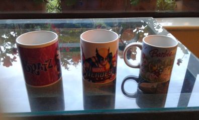 Kit Kat/Bratz/Barbie/Marvel Heroes Mugs.