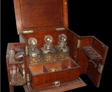 Authentic Victorian Oak Tantalus & Smokers Cabinet
