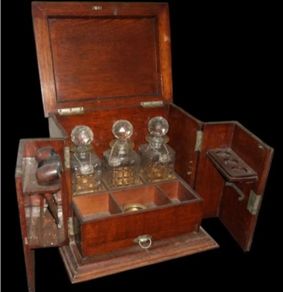 Authentic Victorian Oak Tantalus & Smokers Cabinet