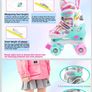 Kids Adjustable Unicorn Roller Skates (Light-Up Wheels) - Size S (UK 6C-9C) Image 3