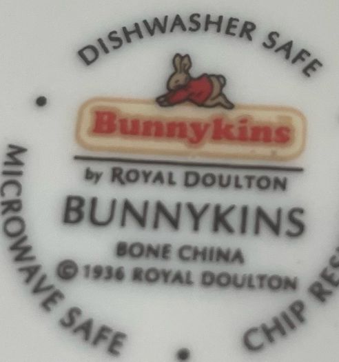 Vintage Bunny Kins cereal bowl