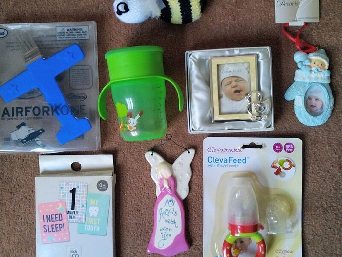 New unopened baby gifts suitable for making up baby hampers with
