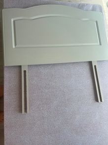 single bed and headboard