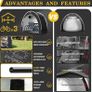 Bike Storage Tent sheds for Outdoor,Waterproof Anti-UV Bike Storage Tent Bicycle Motorcycle Shed Shelter Outdoor Backyard Steel Frame PE Cover Zipper, Arch ZT Image 5