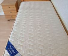 Single bed pine headboard and locker