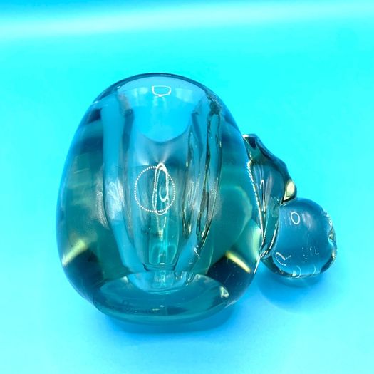 Vintage art glass candlesticks shaped like a hippopotamus