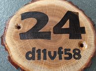 main image for ad Personalised House number with eircode door plaque, oak slice