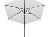 LED Cantilever Umbrella 3 m Sand White