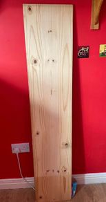 Natural wooden shelf