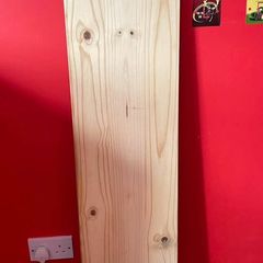 Natural wooden shelf