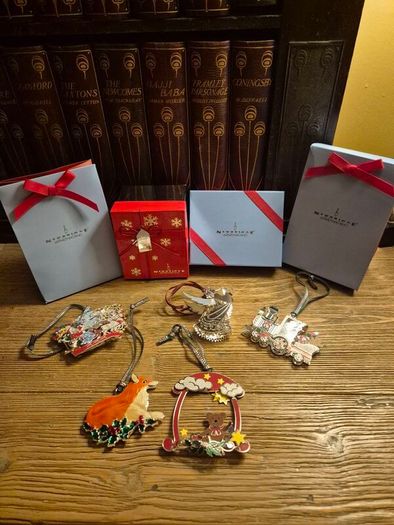 Newbridge Silverware Christmas Ornaments Bundle | Angel, Train, Fox & More | Boxed Collectibles
