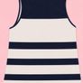 Navy and White Tank Top with a Logo Image 2
